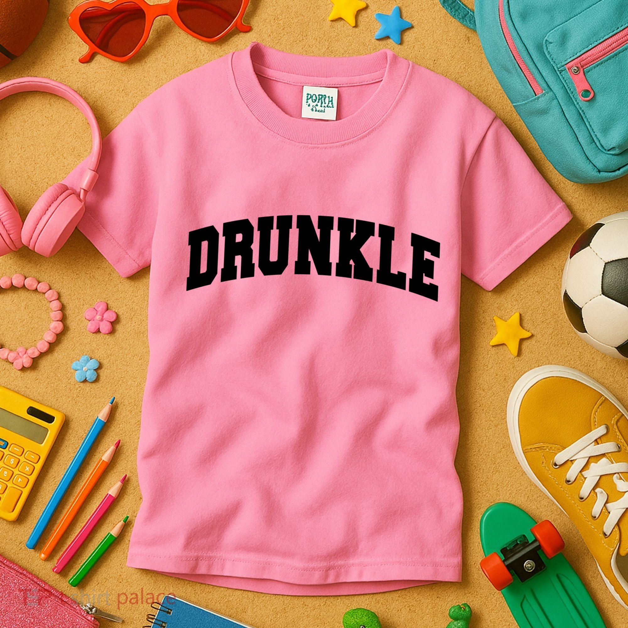 Drunkle Drunk Uncle Gift Funny FatherS Day Kids T-Shirt
