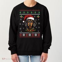 Dachshund Dog Ugly Christmas Sweater Xmas Women's Sweatshirt thumb 0