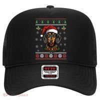 Dachshund Dog Ugly Christmas Sweater Xmas Hat thumb 0