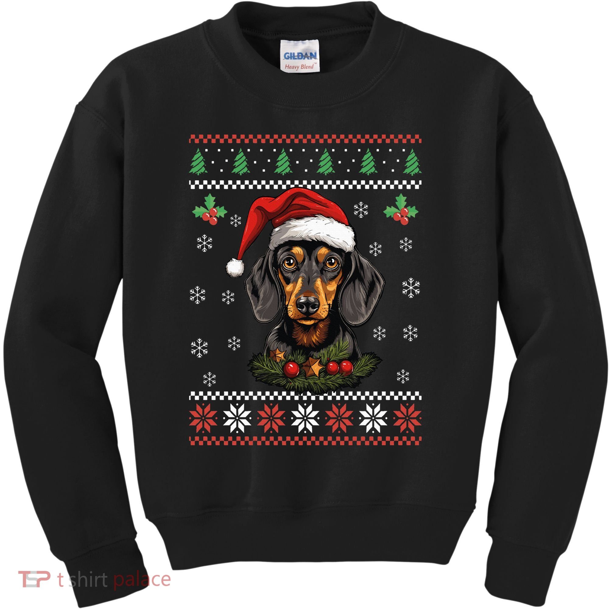 Dachshund Dog Ugly Christmas Sweater Xmas Kids Sweatshirt