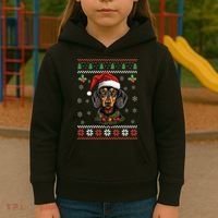 Dachshund Dog Ugly Christmas Sweater Xmas Kids Hoodie thumb 3