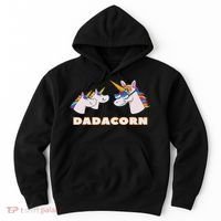 Dadacorn Daddy Unicorn 2 Children Father's Day Dad Hoodie thumb 0