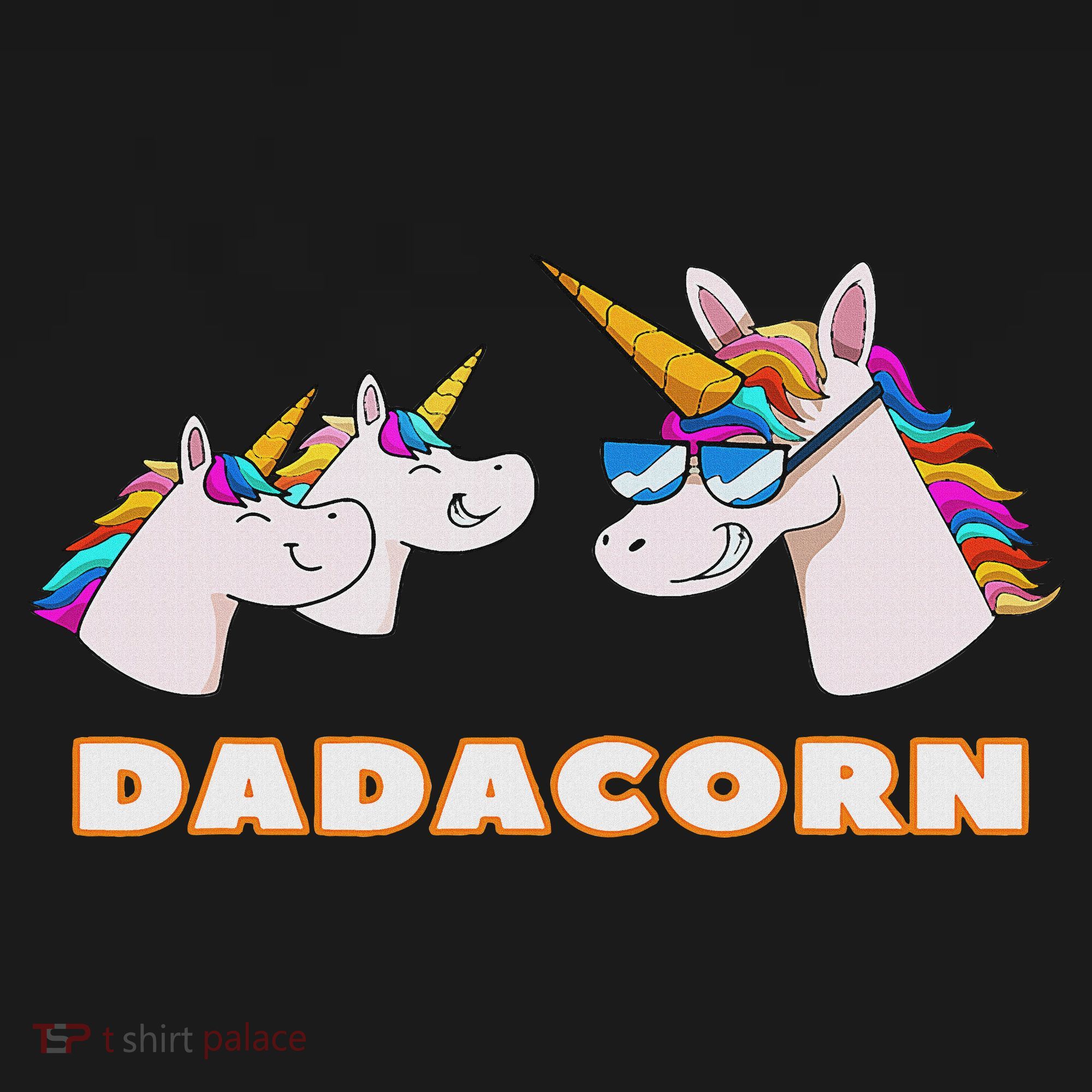 Dadacorn Daddy Unicorn 2 Children Father's Day Dad Sweatshirt