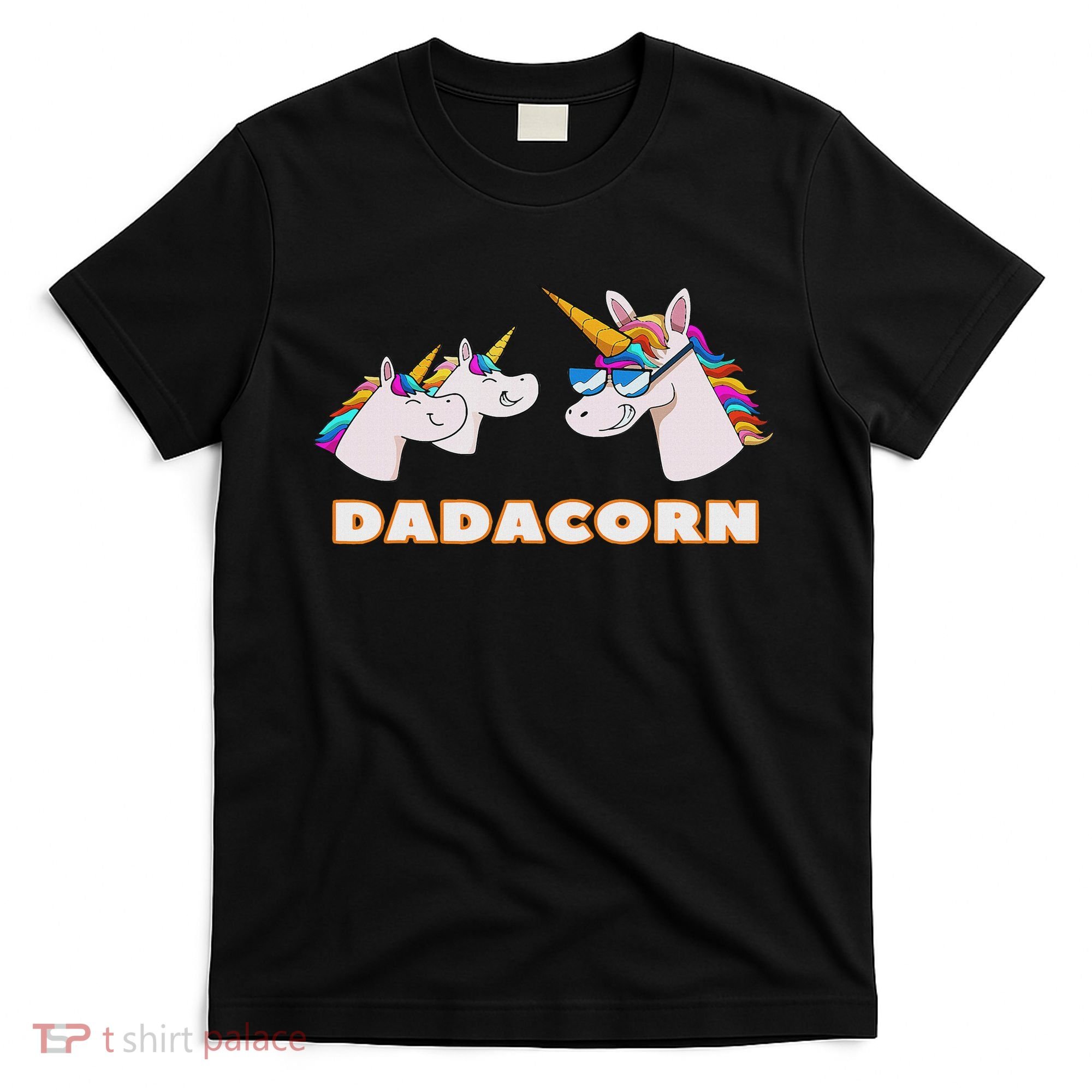 Dadacorn Daddy Unicorn 2 Children Father's Day Dad T-Shirt