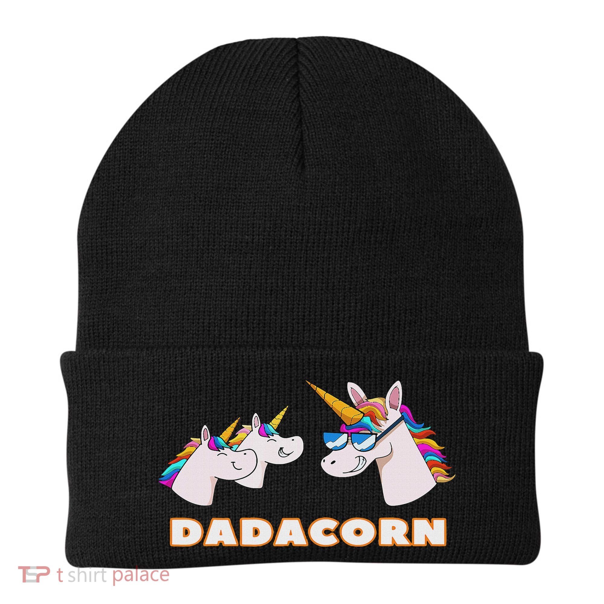 Dadacorn Daddy Unicorn 2 Children Father's Day Dad Beanie