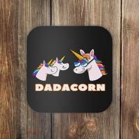 Dadacorn Daddy Unicorn 2 Children Father's Day Dad Coaster thumb 0