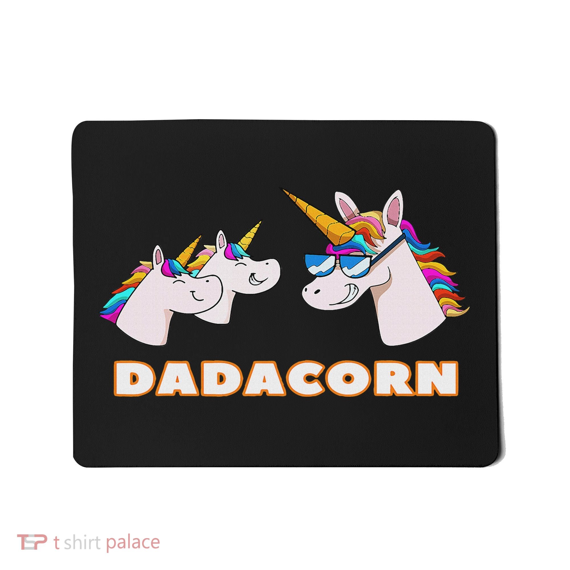 Dadacorn Daddy Unicorn 2 Children Father's Day Dad Mousepad