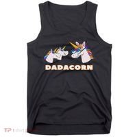Dadacorn Daddy Unicorn 2 Children Father's Day Dad Tank Top thumb 0