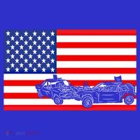 Demolition Derby Usa American Flag Car Racer 4th Of July Gift Polo thumb 2