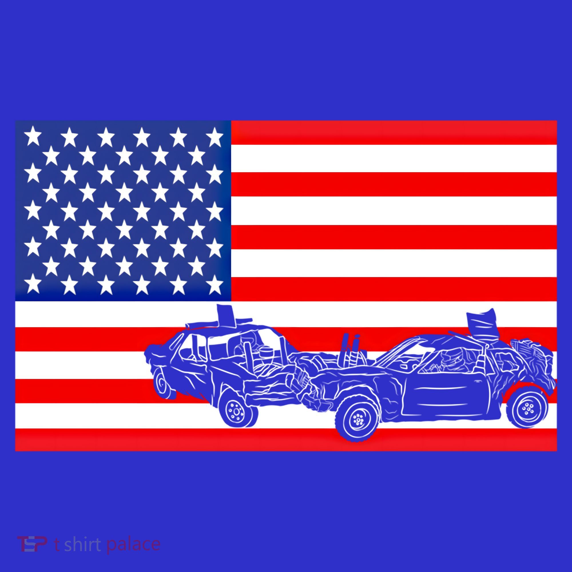 Demolition Derby Usa American Flag Car Racer 4th Of July Gift Women's Tank Top
