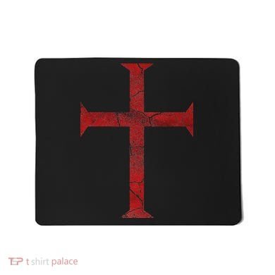 Distressed Deus Vult Knights Templar Cross Crusader Mousepad
