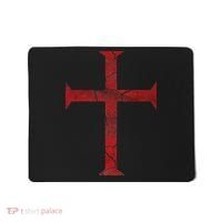 Distressed Deus Vult Knights Templar Cross Crusader Mousepad thumb 0