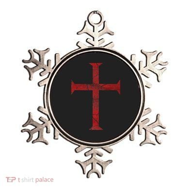 Distressed Deus Vult Knights Templar Cross Crusader Ornament