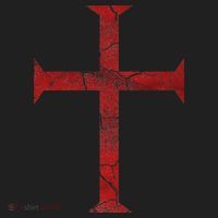 Distressed Deus Vult Knights Templar Cross Crusader Golf Towel thumb 3
