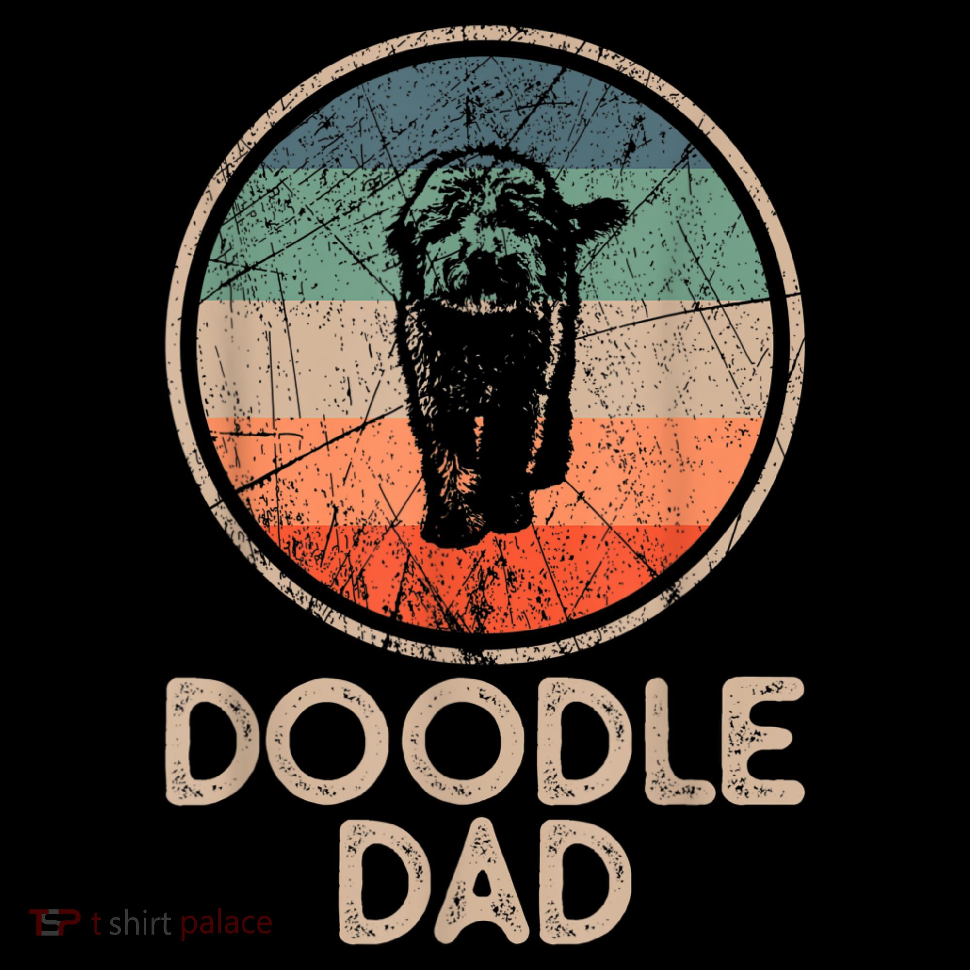 Doodle Dog Vintage Doodle Dad T-Shirt