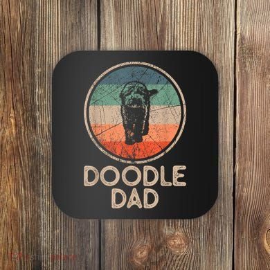 Doodle Dog Vintage Doodle Dad Coaster