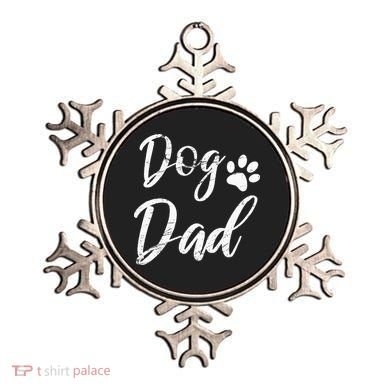 Dog Dad Vintage Distressed Design Funny Dog Paw Ornament
