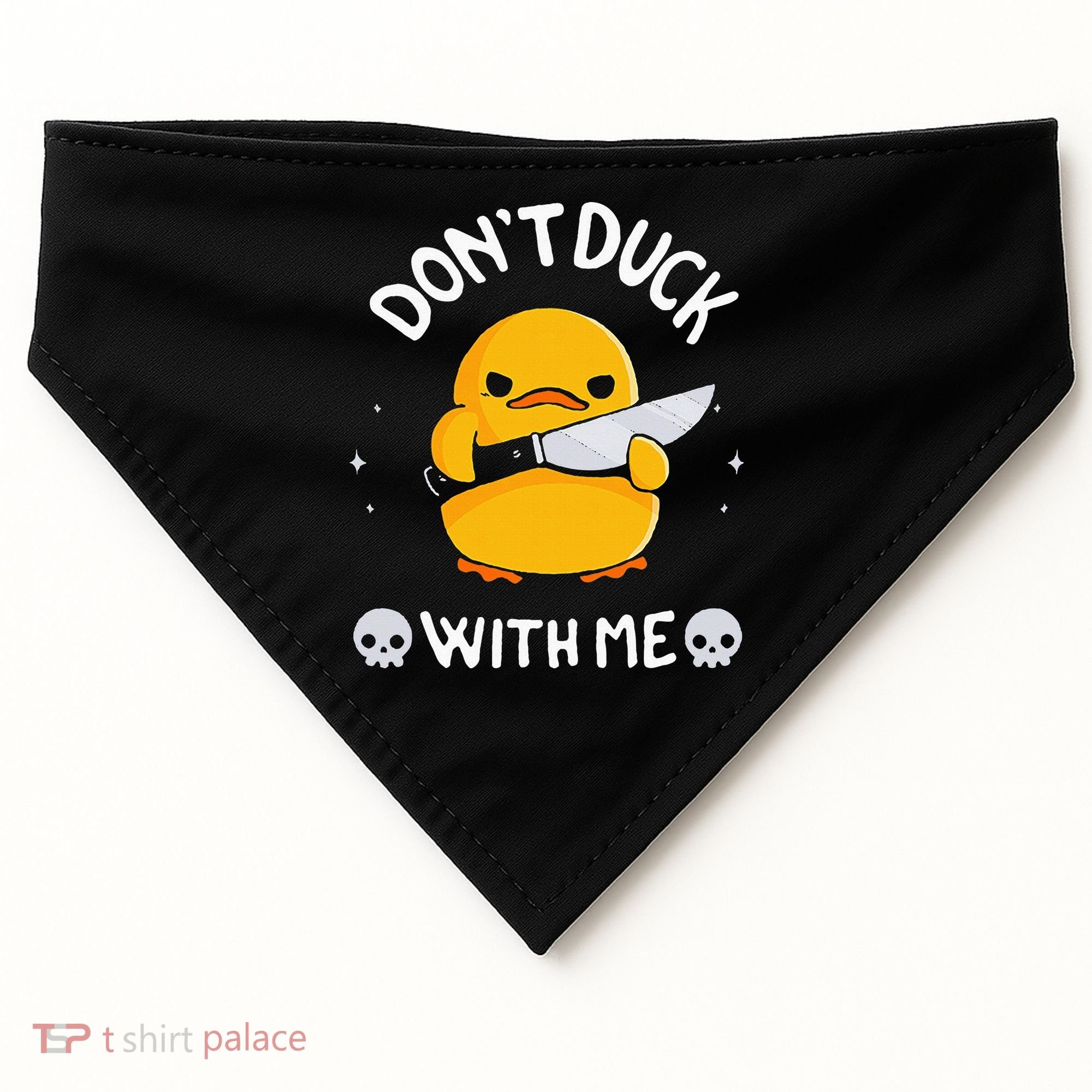 DonT Duck With Me Funny Duck Kinife USA-Made Doggie Bandana