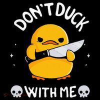 DonT Duck With Me Funny Duck Kinife Mousepad thumb 1