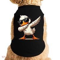Dabbing Duck With Sunglasses Funny Cartoon Graphic Doggie Tank thumb 0