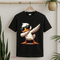 Dabbing Duck With Sunglasses Funny Cartoon Graphic T-Shirt thumb 2