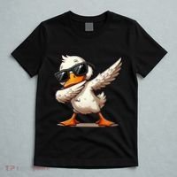 Dabbing Duck With Sunglasses Funny Cartoon Graphic T-Shirt thumb 5