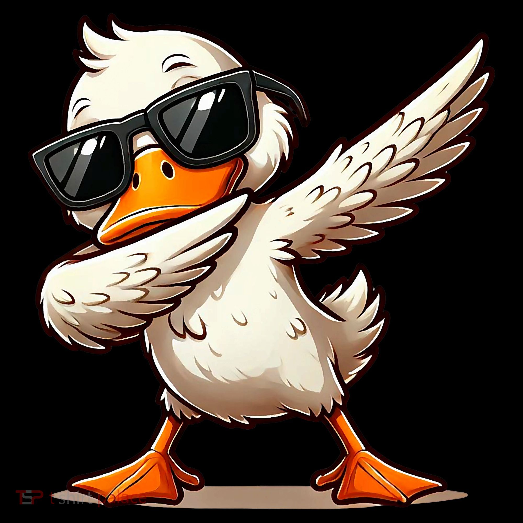 Dabbing Duck With Sunglasses Funny Cartoon Graphic Women's Hoodie