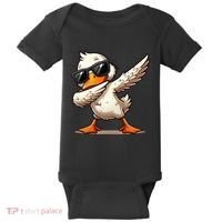 Dabbing Duck With Sunglasses Funny Cartoon Graphic Baby Bodysuit thumb 0