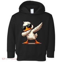 Dabbing Duck With Sunglasses Funny Cartoon Graphic Toddler Hoodie thumb 0