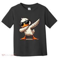 Dabbing Duck With Sunglasses Funny Cartoon Graphic Toddler T-Shirt thumb 0
