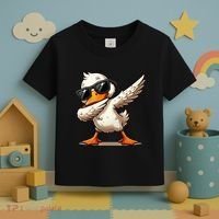 Dabbing Duck With Sunglasses Funny Cartoon Graphic Toddler T-Shirt thumb 3