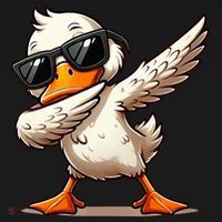 Dabbing Duck With Sunglasses Funny Cartoon Graphic Kids Sweatshirt thumb 2