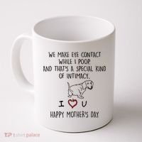 Dachshund Dog We Make Eye Contact While I Poop Happy Mothers Day Funny Gift Coffee Mug thumb 0