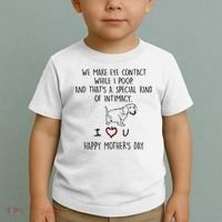 Dachshund Dog We Make Eye Contact While I Poop Happy Mothers Day Funny Gift Toddler T-Shirt thumb 2