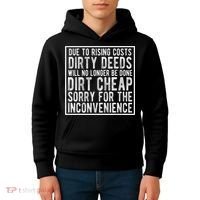 Dirty Deeds Will No Longer Be Done Dirt Cheap Kids Hoodie thumb 4