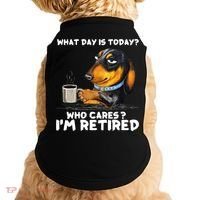 Dachshudn Dog What Day Is Today Who Care I‘m Retired Gift Doggie Tank thumb 0
