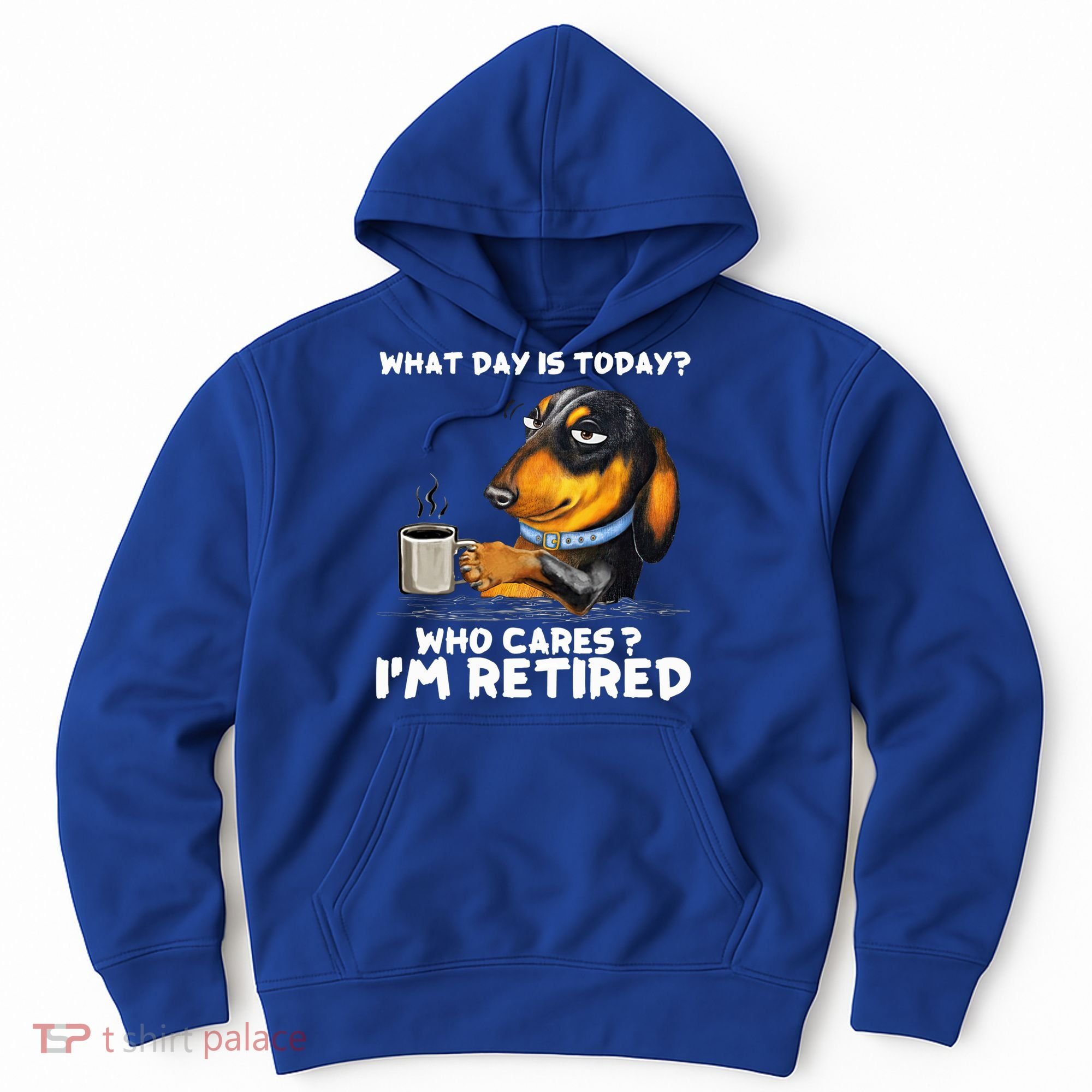 Dachshudn Dog What Day Is Today Who Care I‘m Retired Gift Hoodie