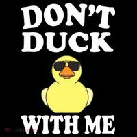 Don't Duck With Me Funny Rubber Duck Ducks Gift Coaster thumb 2