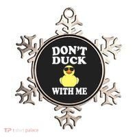 Don't Duck With Me Funny Rubber Duck Ducks Gift Ornament thumb 0