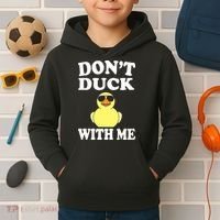 Don't Duck With Me Funny Rubber Duck Ducks Gift Kids Hoodie thumb 2