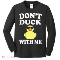 Don't Duck With Me Funny Rubber Duck Ducks Gift Kids Long Sleeve Shirt thumb 0