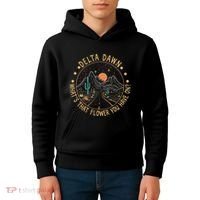 Delta Dawn WhatS That Flower You Have On Western Road Kids Hoodie thumb 4