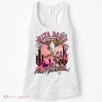 Delta Dawn WhatS That Flower You Have On Western Country Women's Tank Top thumb 0