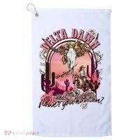Delta Dawn WhatS That Flower You Have On Western Country Golf Towel thumb 0