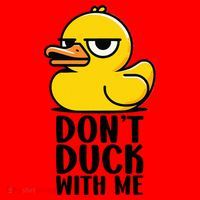 Dont Duck With Me Funny Gift Duck Santa Hat thumb 1