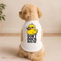 Dont Duck With Me Funny Gift Duck Doggie Tank thumb 2