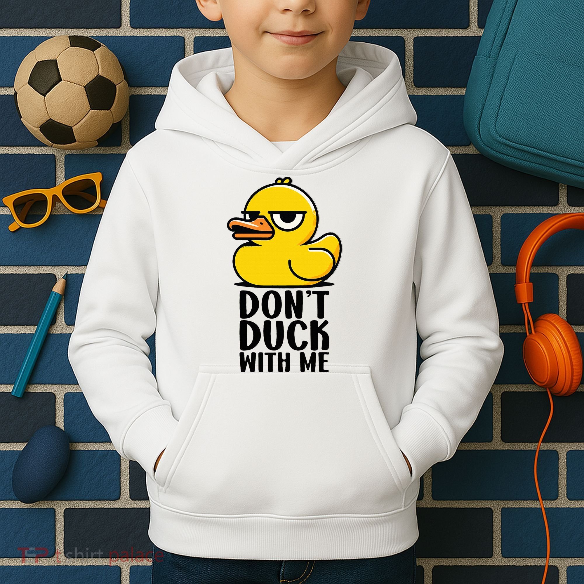 Dont Duck With Me Funny Gift Duck Kids Hoodie