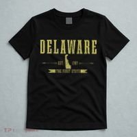 Delaware Est. 1787 The First State Pride State Map Vintage T-Shirt thumb 5