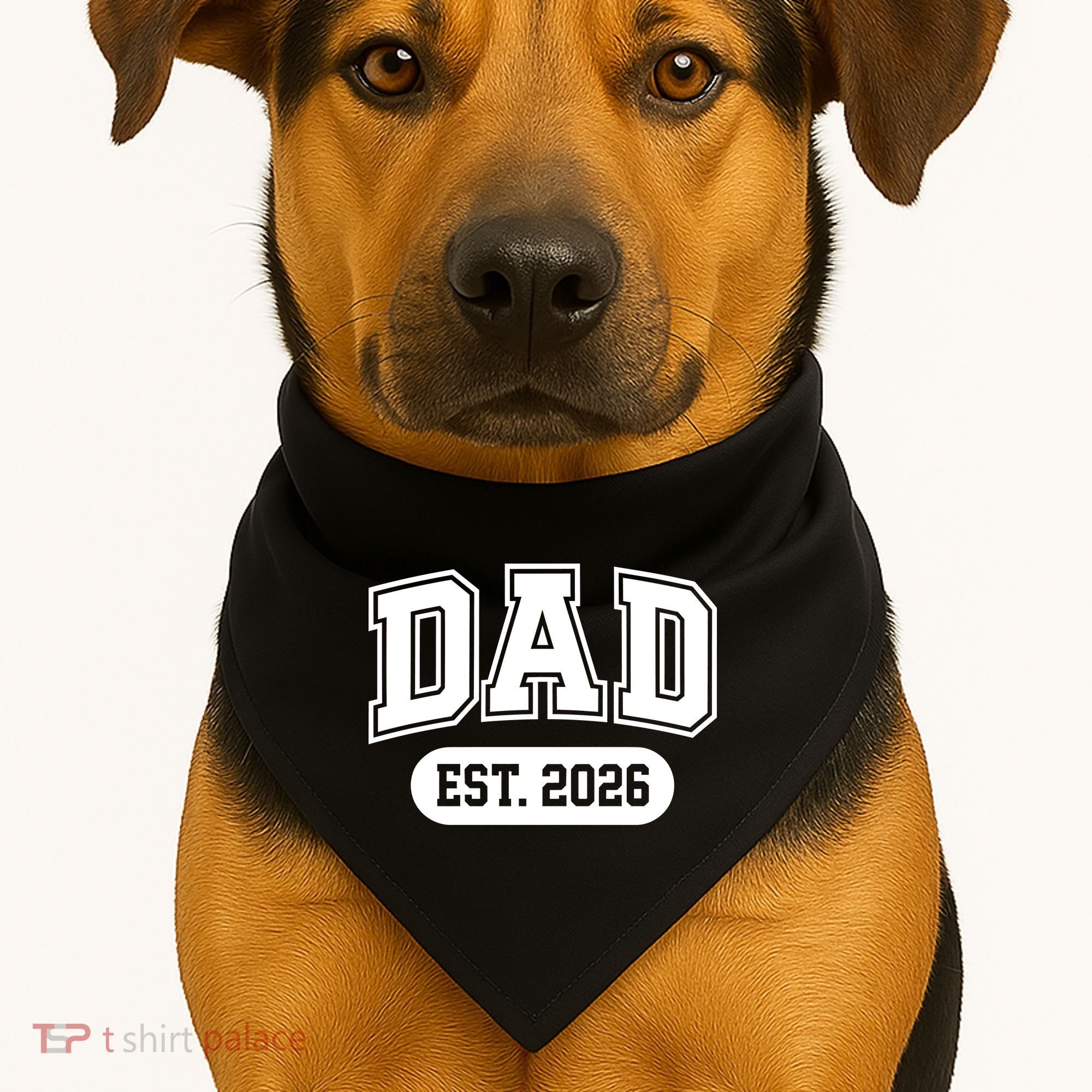 Dad Est 2026 USA-Made Doggie Bandana