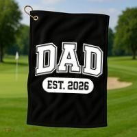 Dad Est 2026 Golf Towel thumb 1